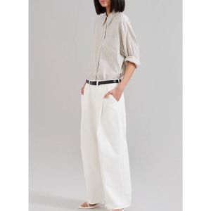 The Frankie Shop Wide-Leg Cream Pants